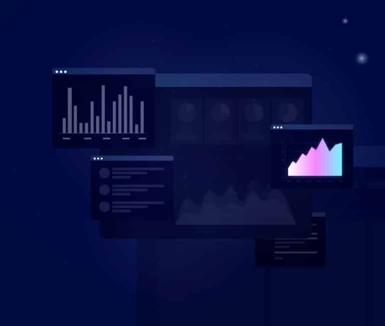 Graphic depiction of charts and data