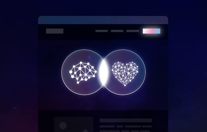 Graphic showing Emotionally Intelligent AI imagery