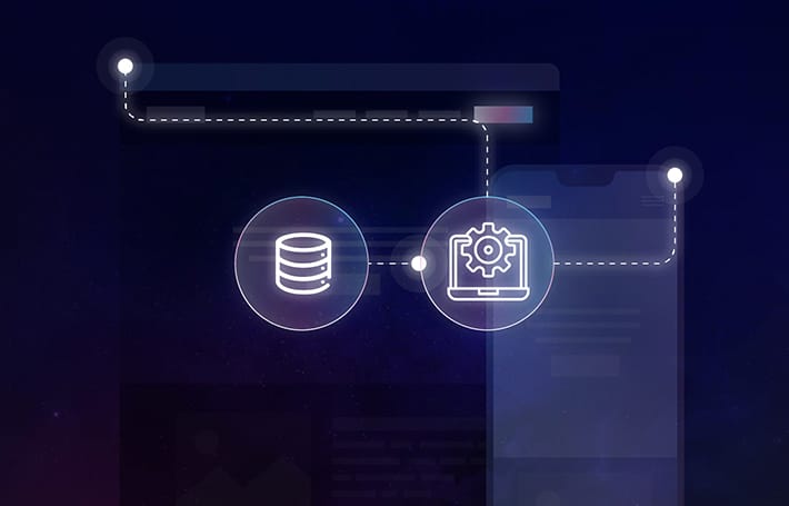 Graphic showing Headless CMS imagery